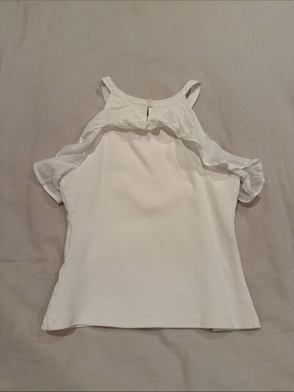 Maeve White Ruffle Tank - Picture 3 of 3